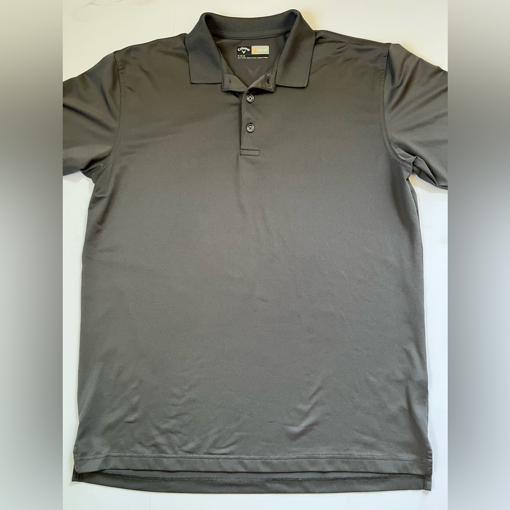 Mens Performance Callaway Polo Style Golf Shirt Optional-Dri Gray Size Medium